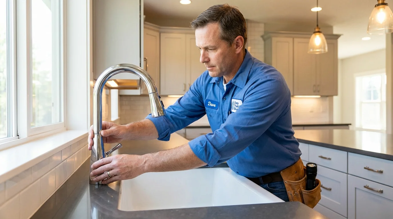 Kitchen faucet installation by Johns Plumbing LLC in Stanardsville